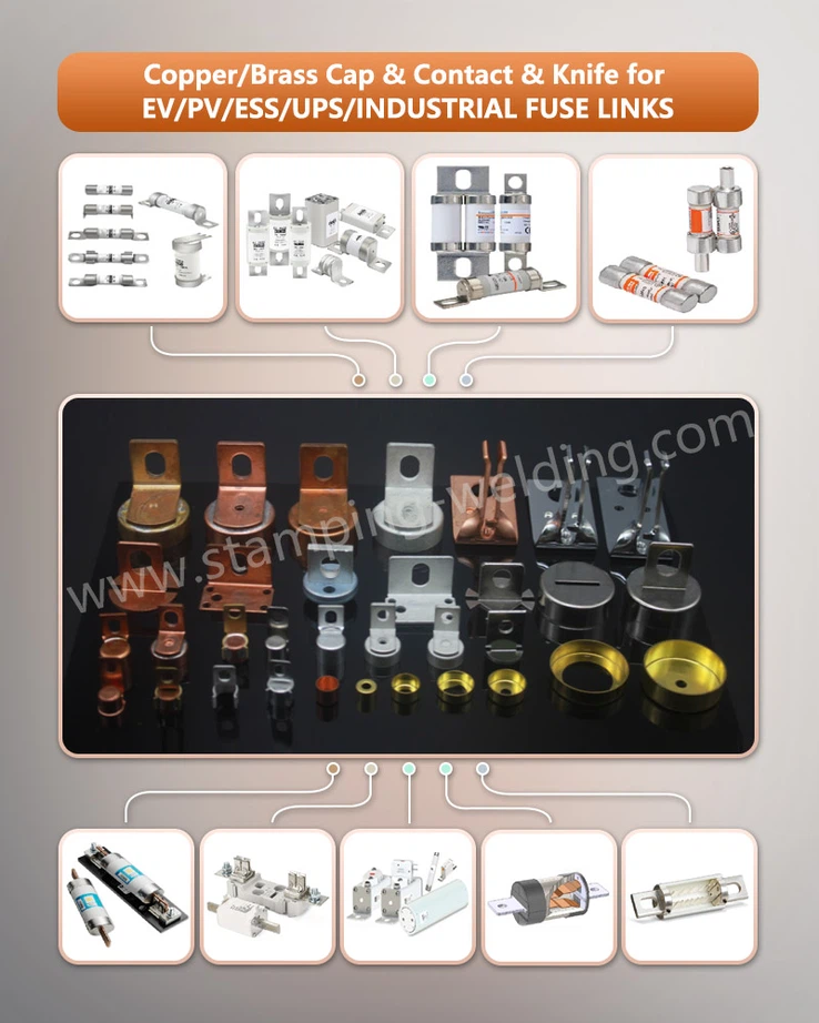 CopperBrass Cap Contact Knife for EVPVESSUPSINDUSTRIAL FUSE LINKS CopperBrass Cap Contact Knife for EVPVESSUPSINDUSTRIAL FUSE LINKS