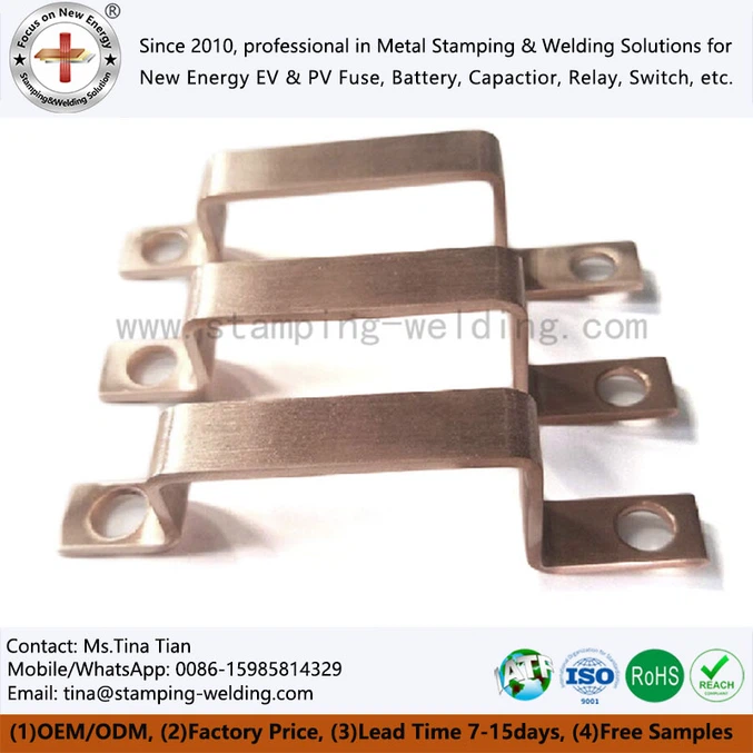 Bent bare copper busbar Bent bare copper busbar