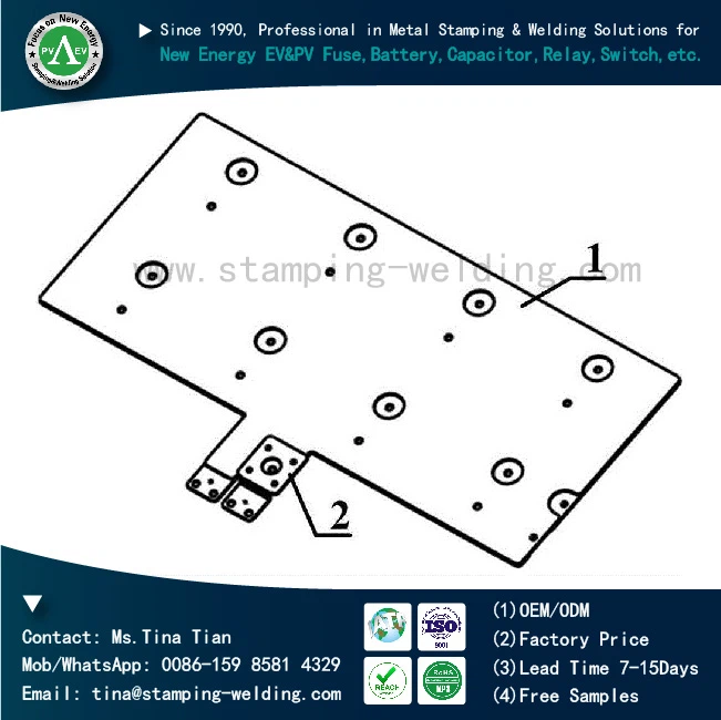 Laminated Busbar with Flat Terminals