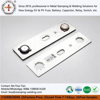 Piastra di copertura in alluminio per batterie